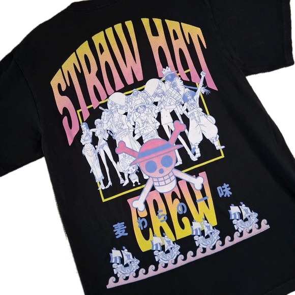 Ripple Junction Other - ONE PIECE Straw Hat Crew Anime Manga Black Short Sleeve T-Shirt - Men's Size MED
